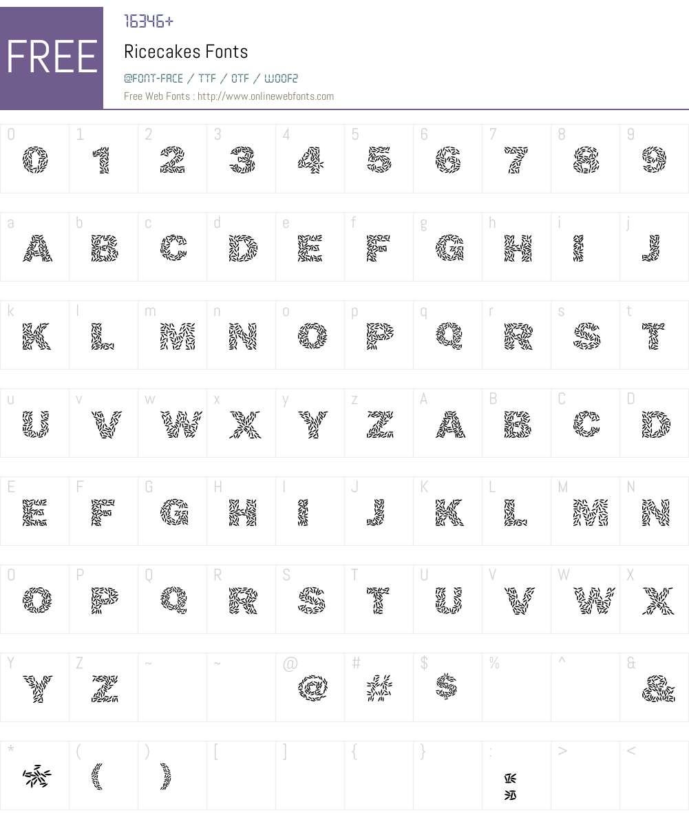 Ricecakes Font Screenshots