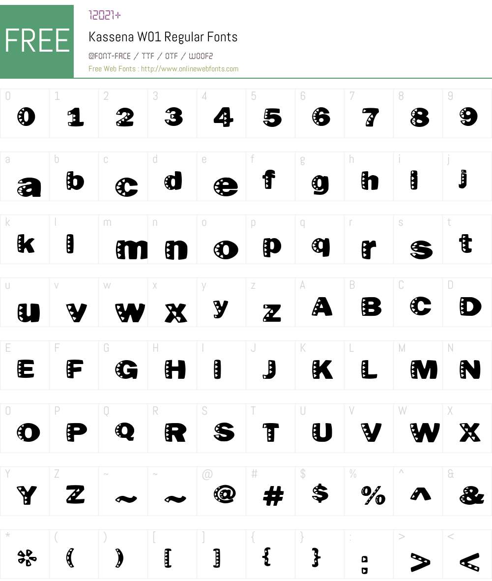 KassenaW01-Regular Font Screenshots