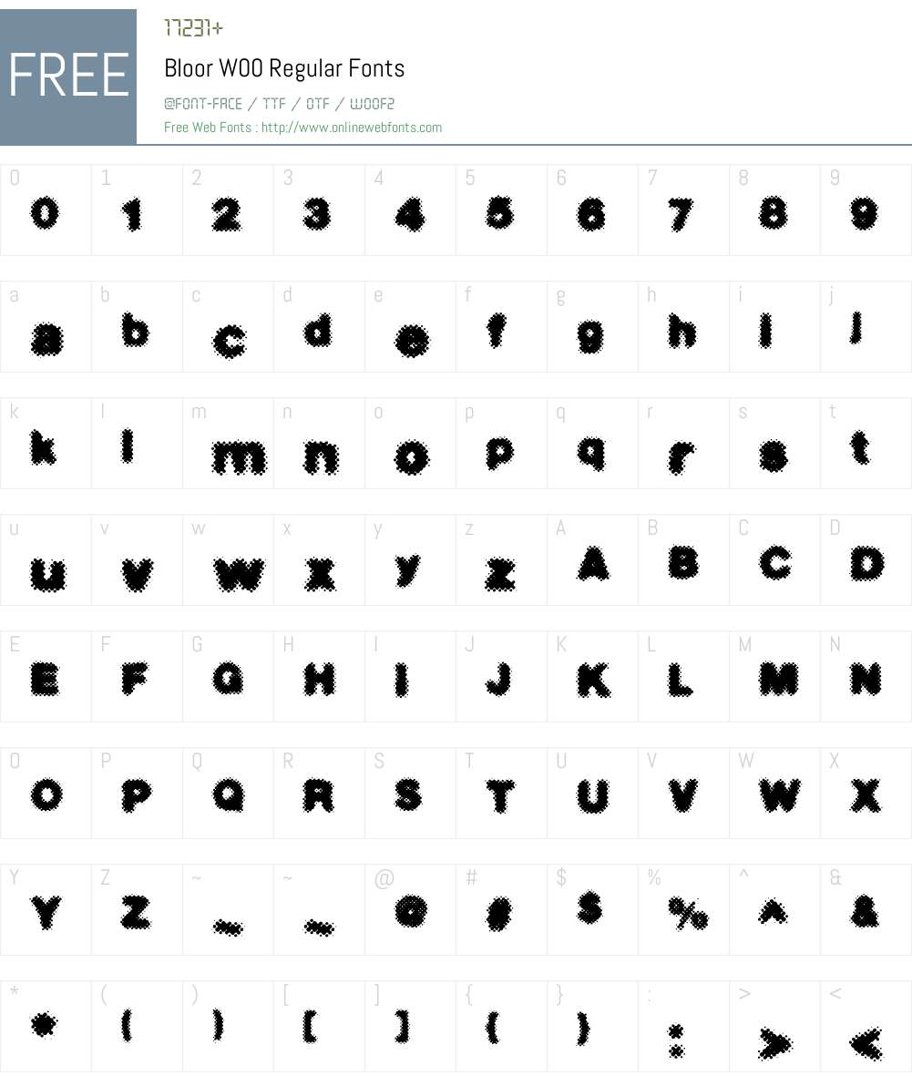 BloorW00-Regular Font Screenshots