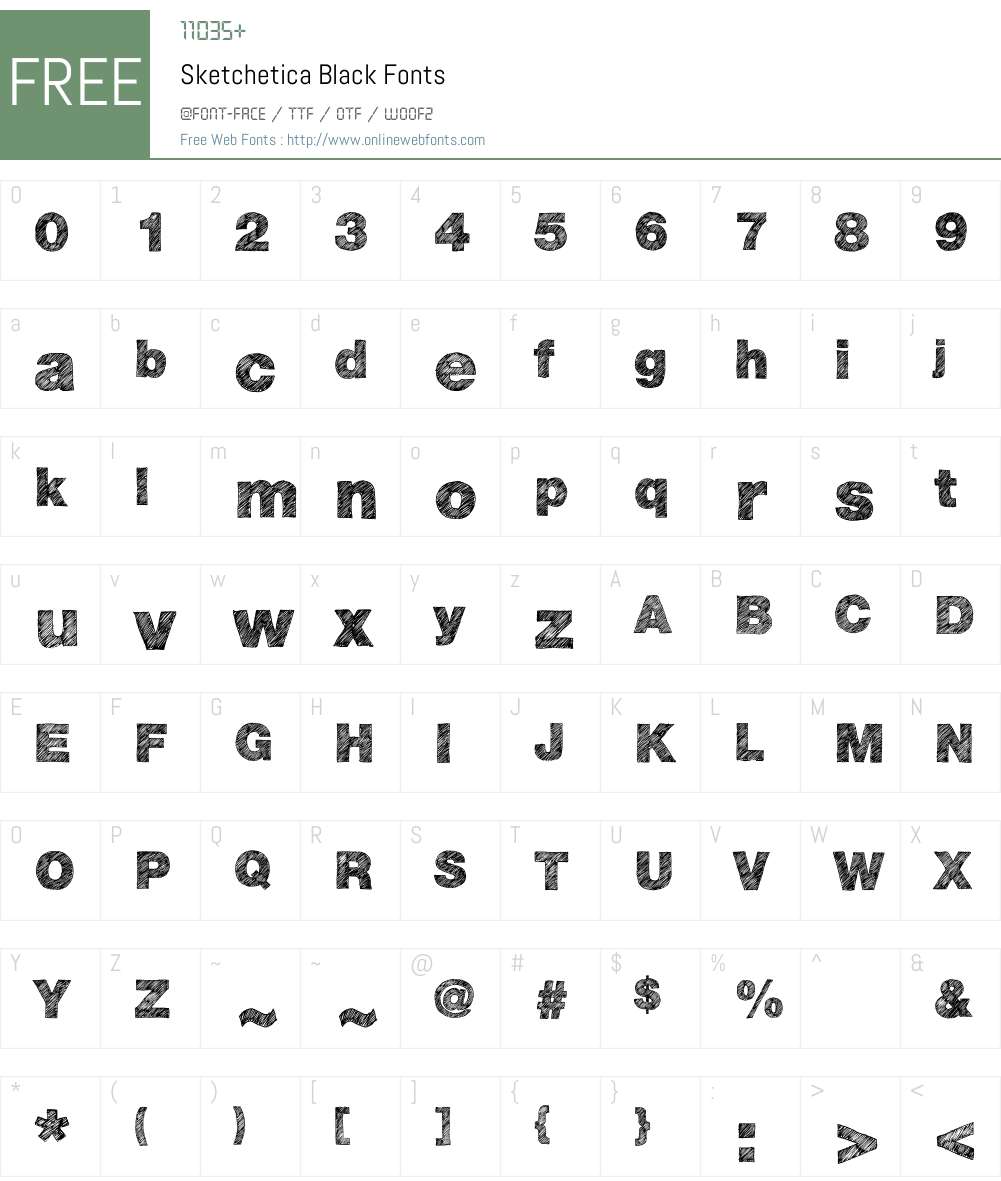 Sketchetica Font Screenshots