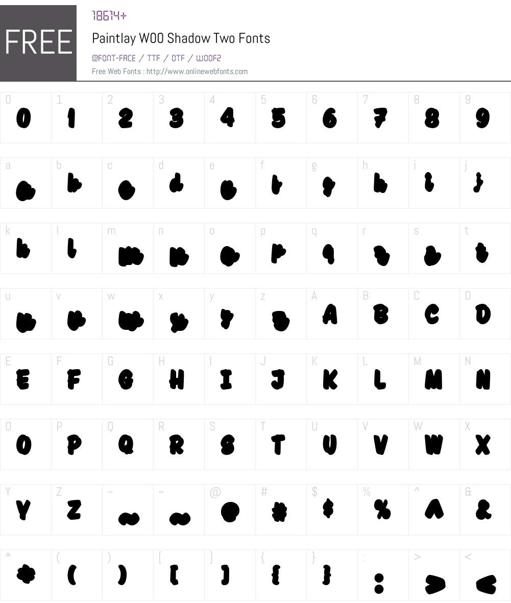 Paintlay Font Screenshots