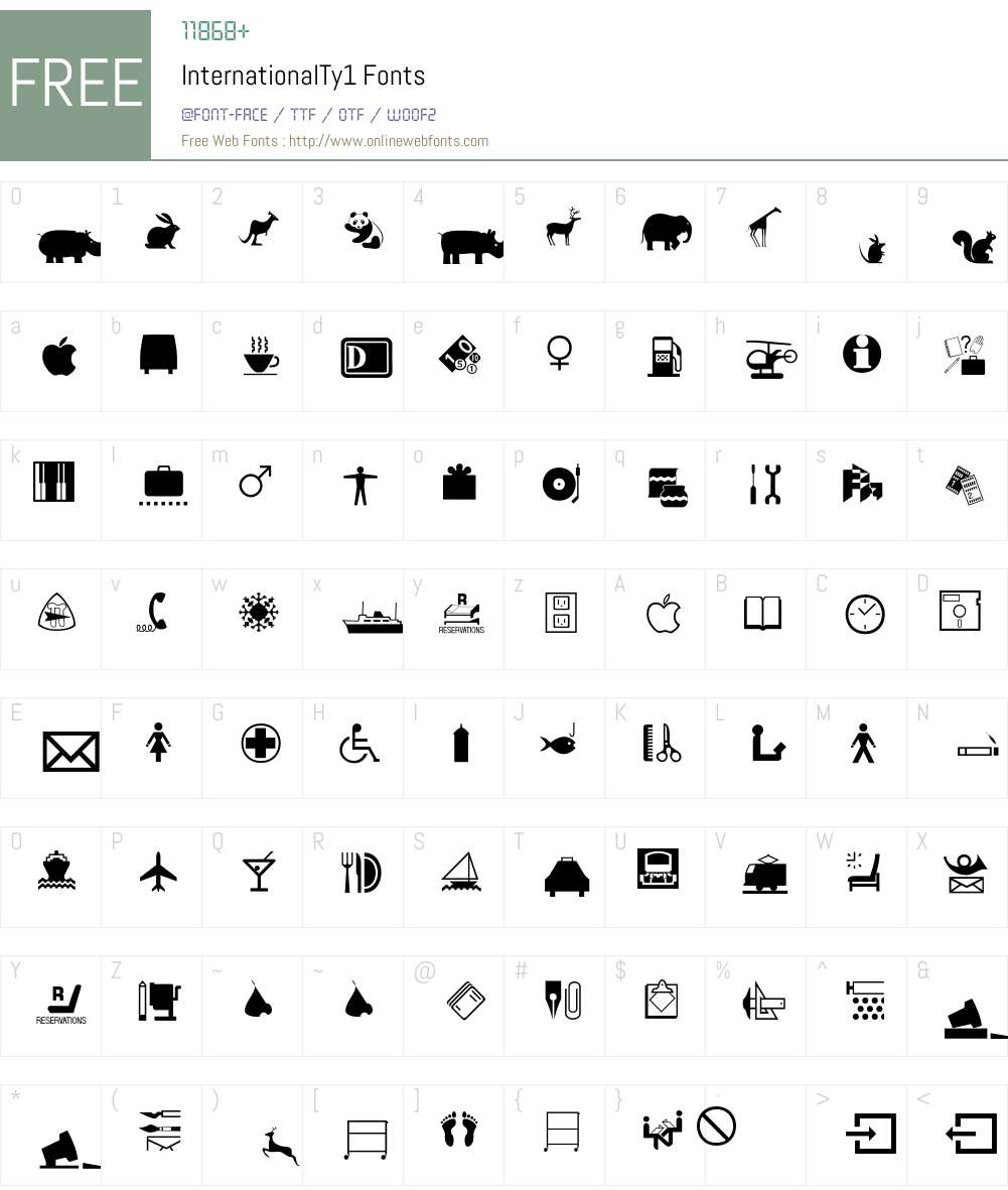 International Font Screenshots