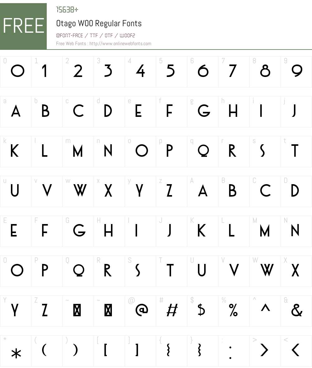 OtagoW00-Regular Font Screenshots