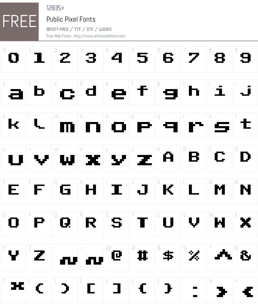Pixel Html Font Public Pixel 0.80 Fonts Free Download - OnlineWebFonts.COM