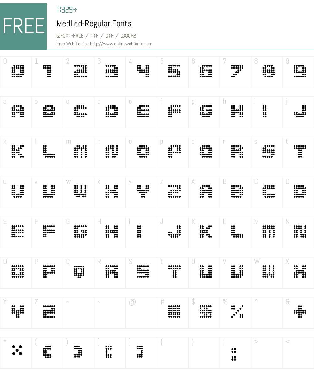 MedLed Font Screenshots