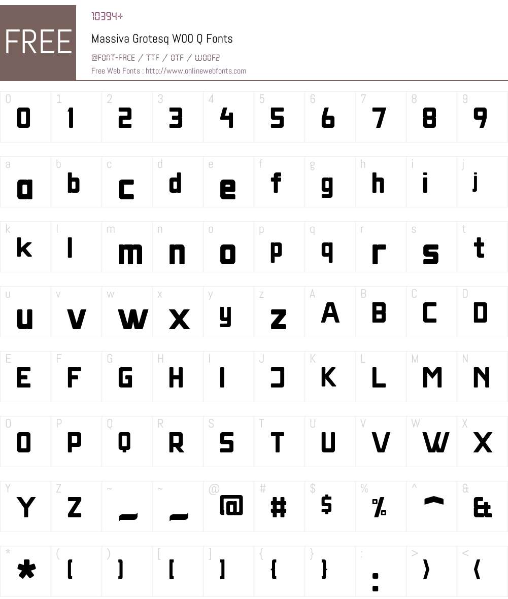 MassivaGrotesqW00-Q Font Screenshots
