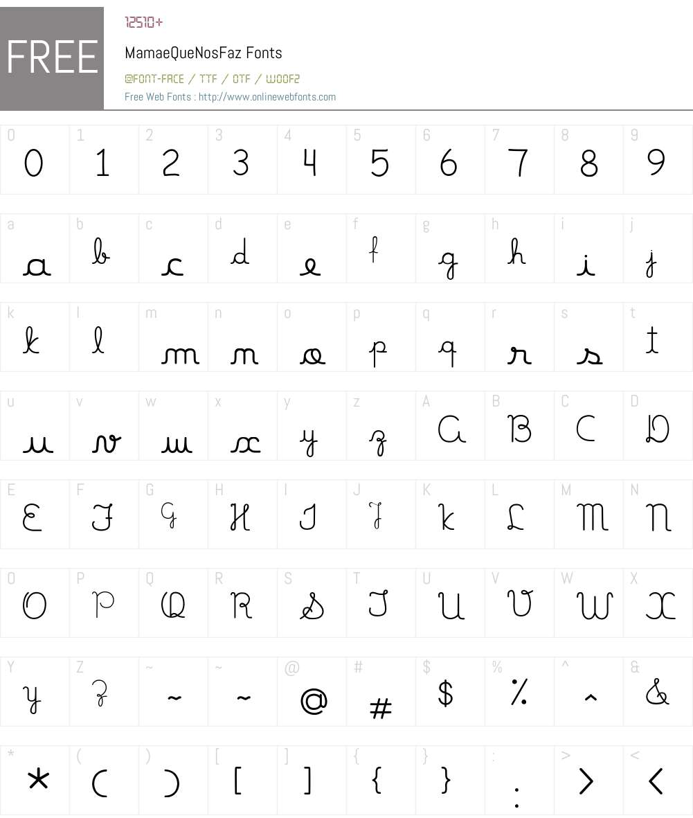 MamaeQueNosFaz Font Screenshots