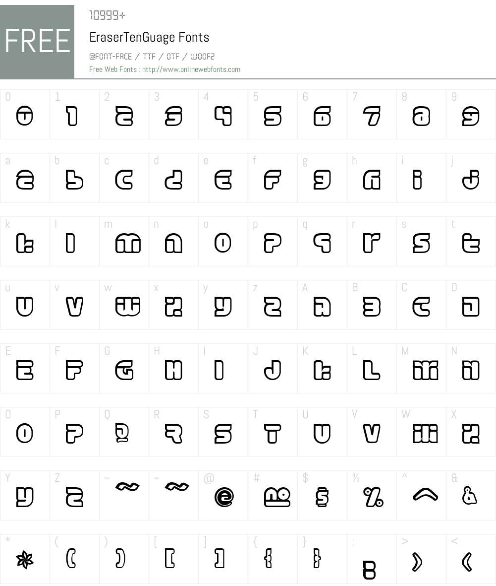 Eraser Font Screenshots