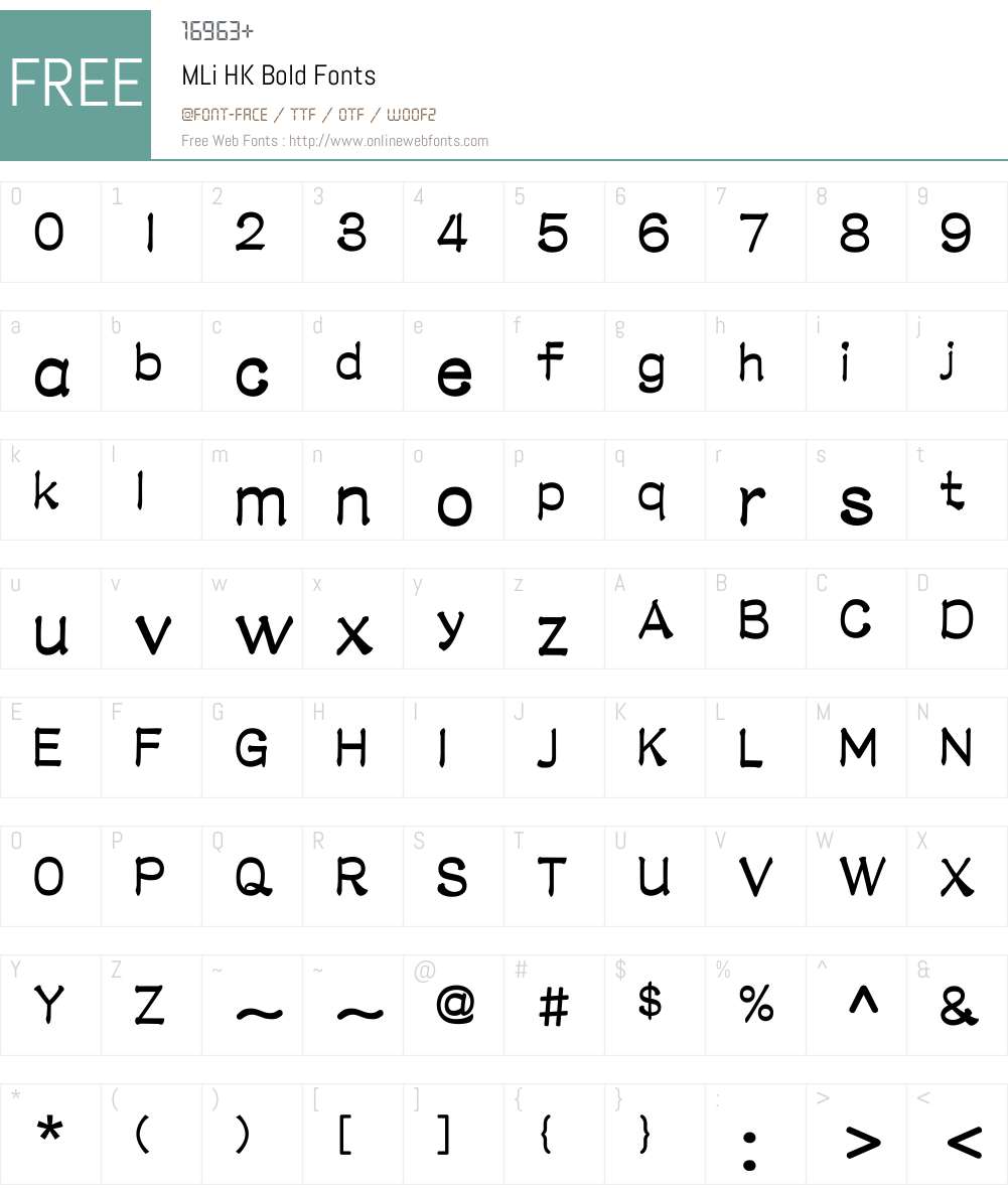 M Li HK Font Screenshots