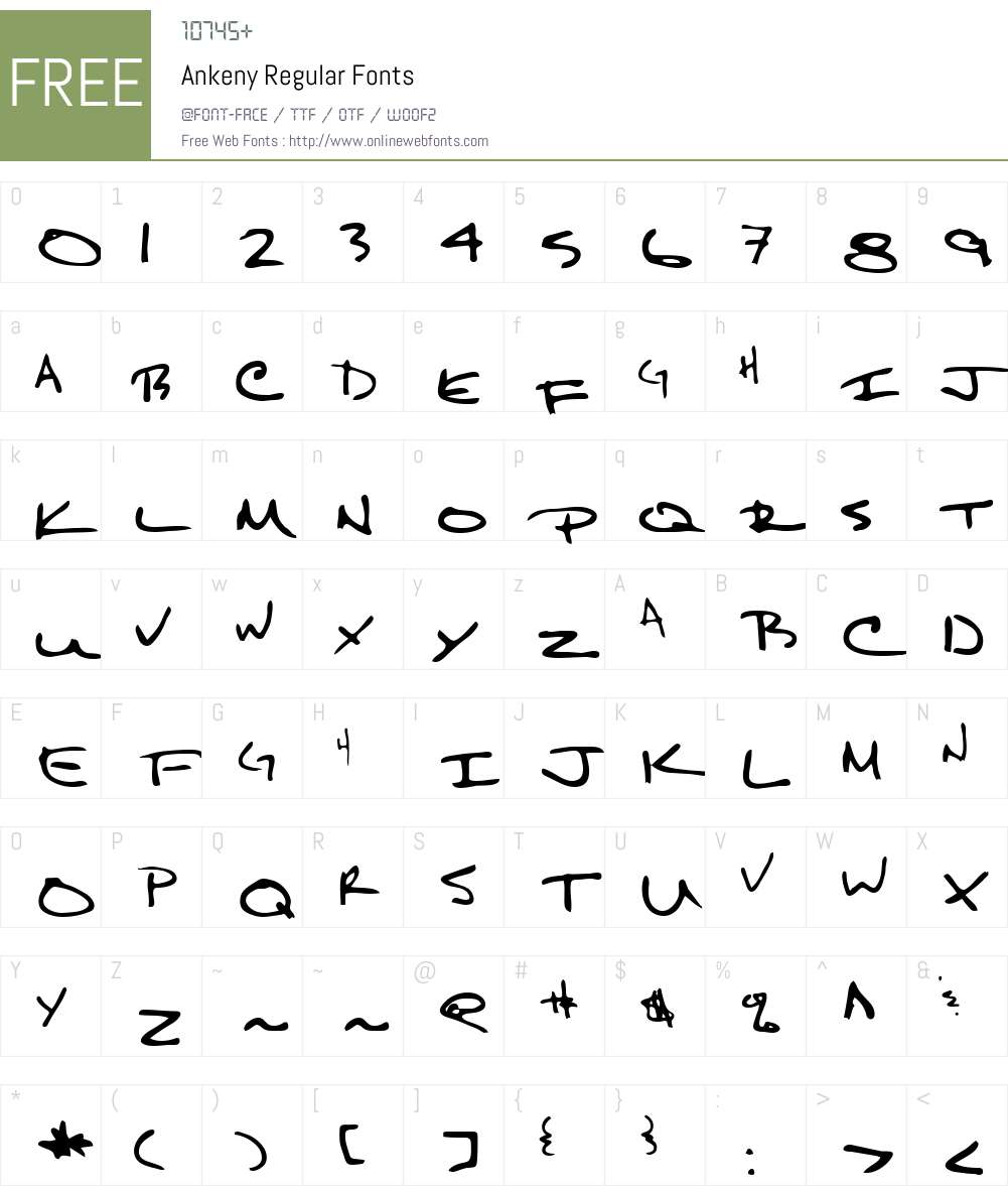 Ankeny Font Screenshots