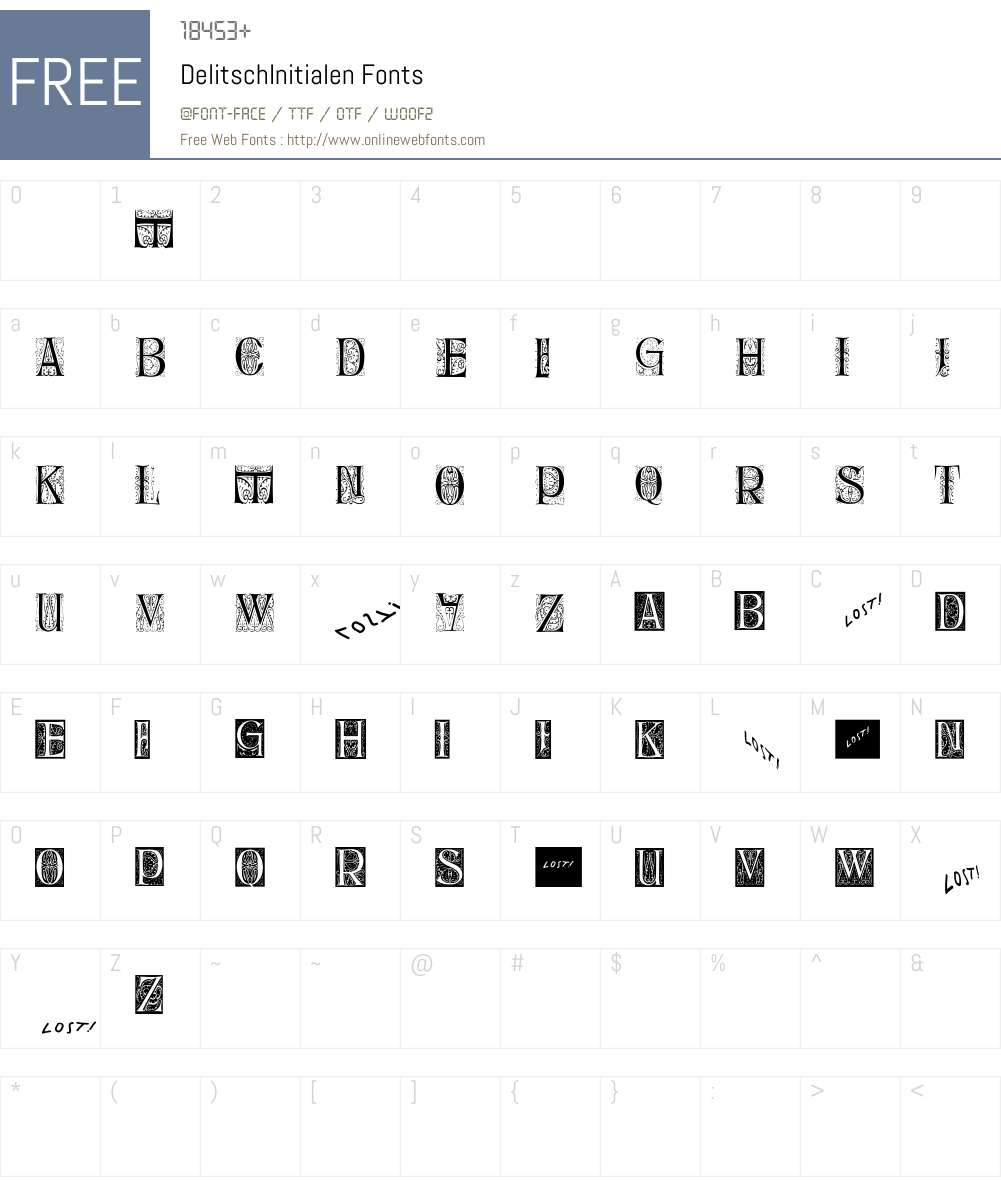 DelitschInitialen Font Screenshots