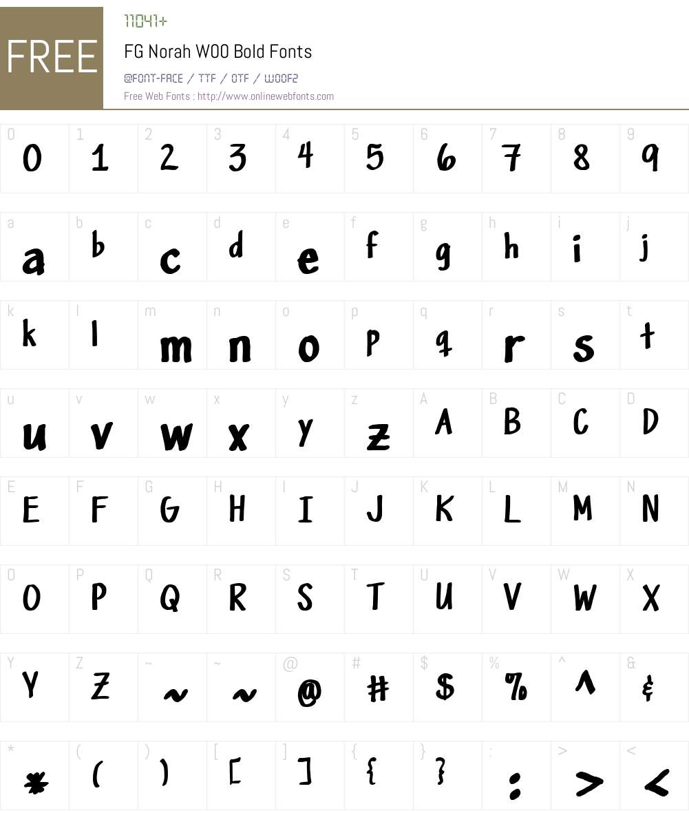 FGNorahW00-Bold Font Screenshots
