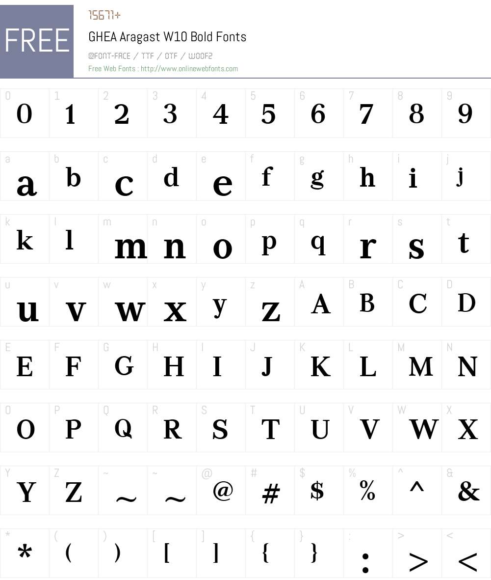 GHEAAragastW10-Bold Font Screenshots