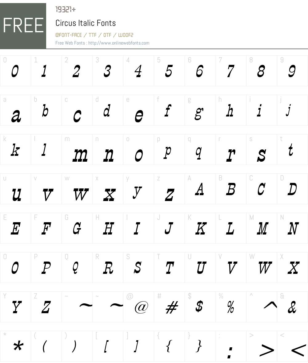 Circus Font Screenshots