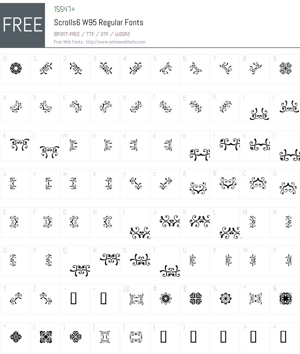 Scrolls6 Font Screenshots