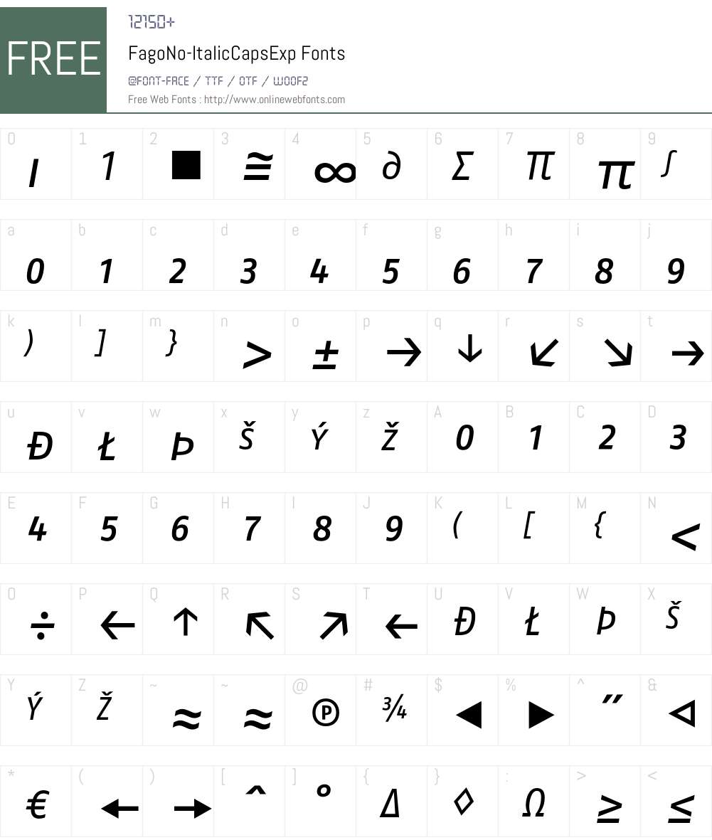 FagoNo Font Screenshots