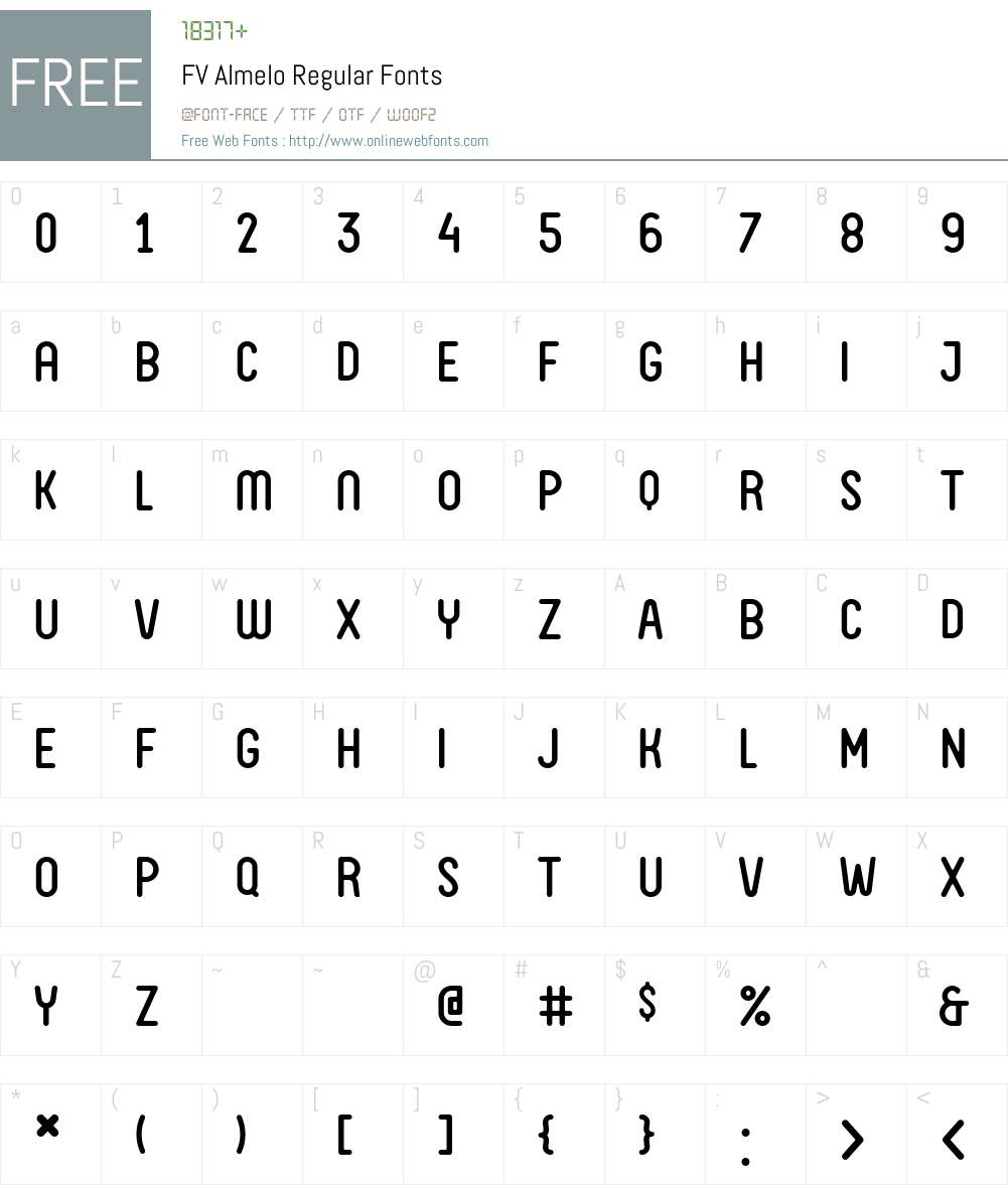 FV Almelo Font Screenshots