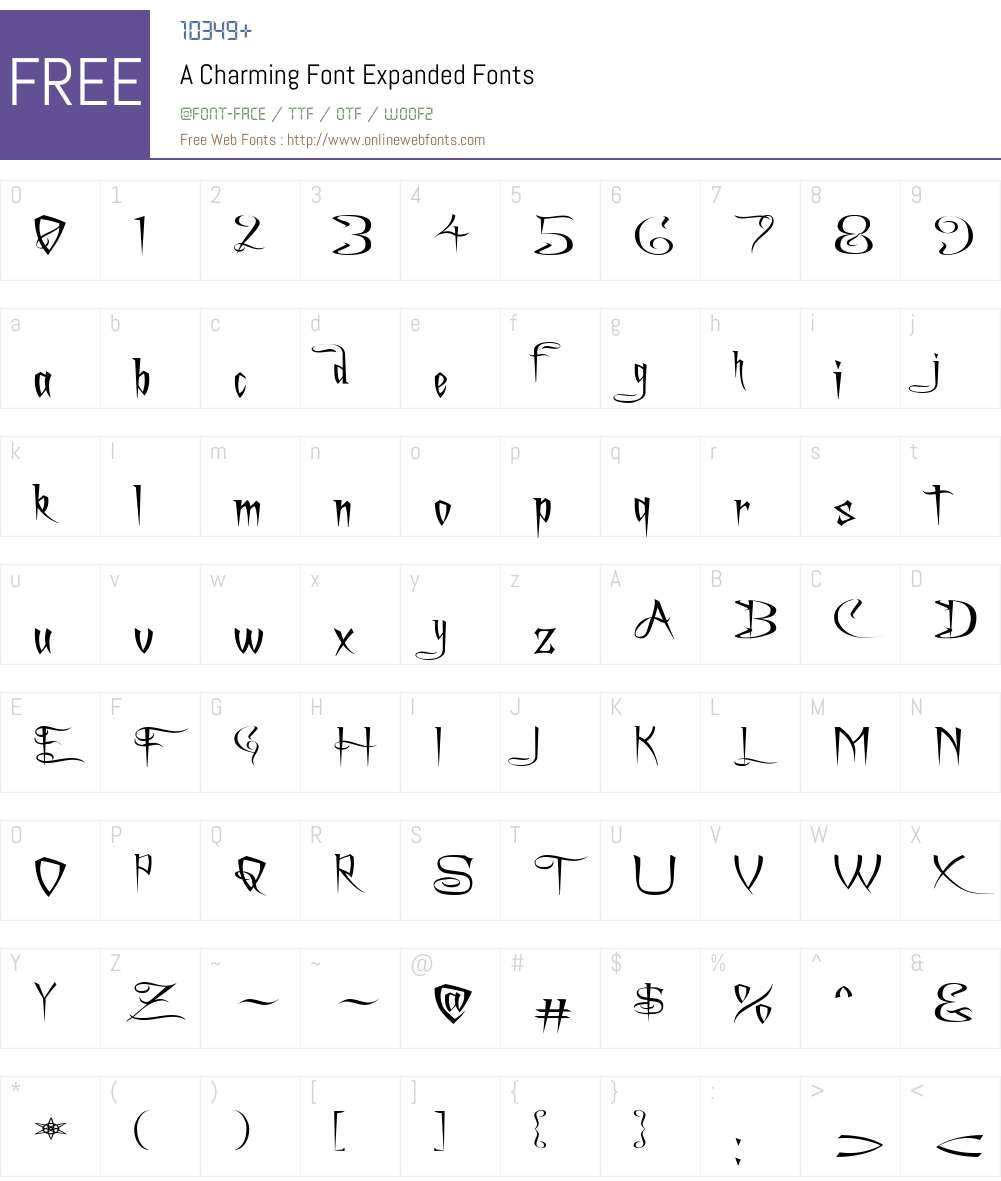 A Charming Font Expanded Font Screenshots