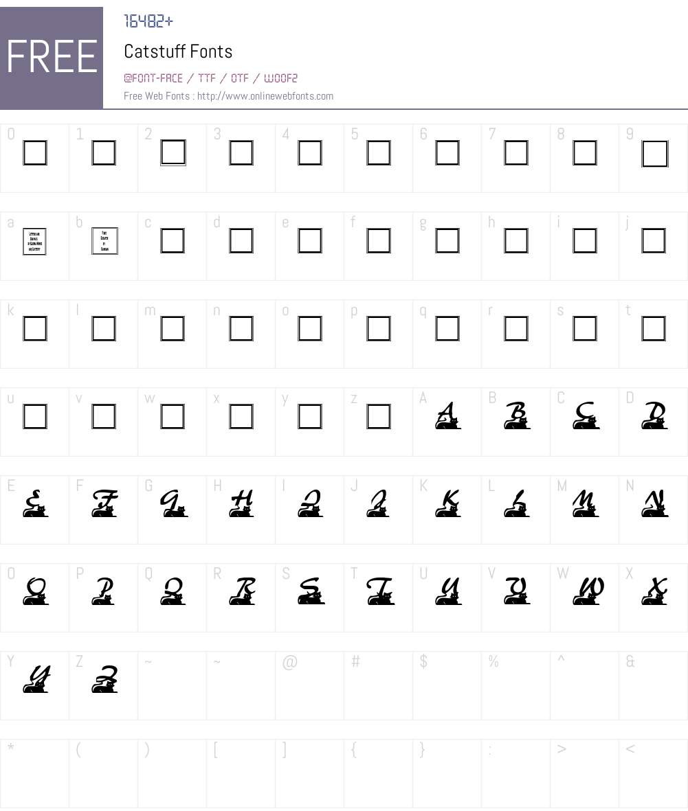 Catstuff Font Screenshots