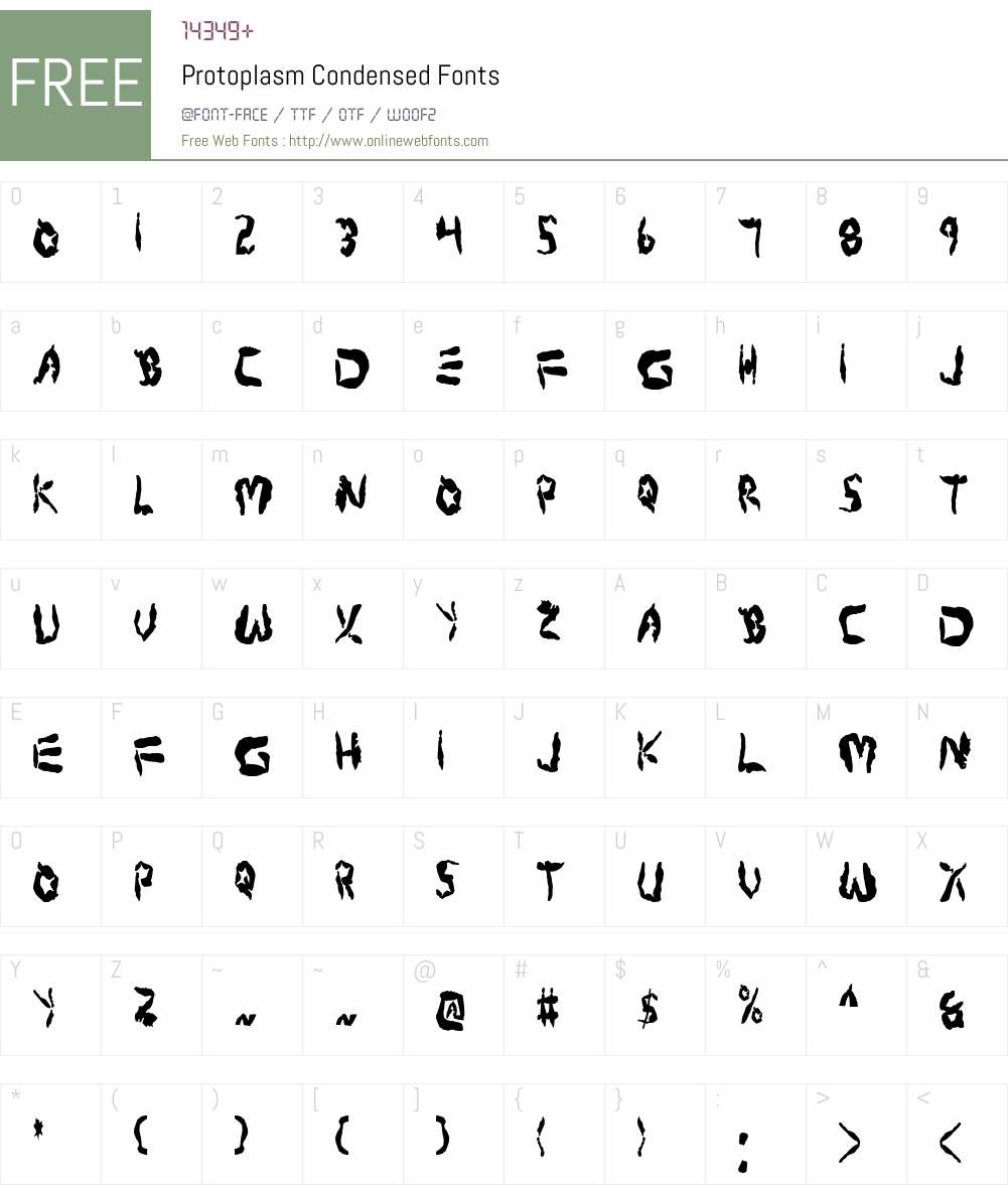 Protoplasm Condensed Font Screenshots