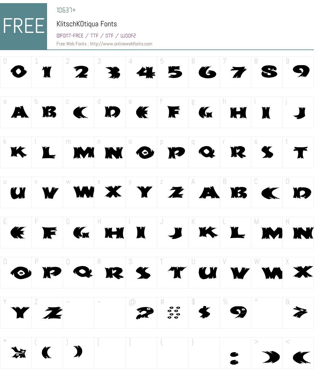 KlitschKOtiqua Font Screenshots