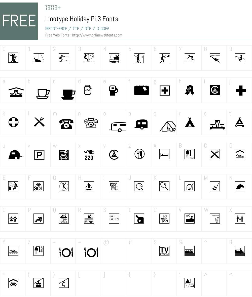 Linotype Holiday Pi Font Screenshots