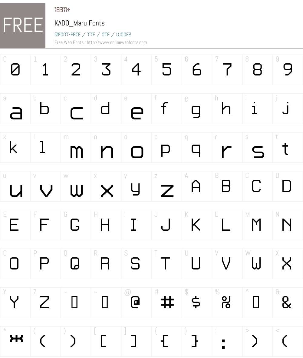 KADO_Maru Font Screenshots