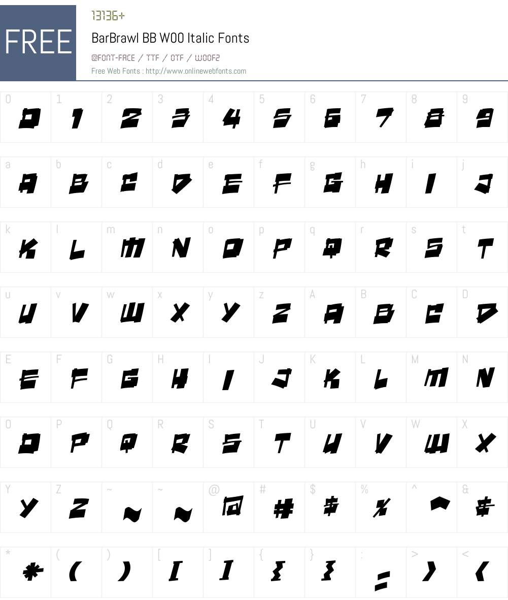 BarBrawl BB Font Screenshots