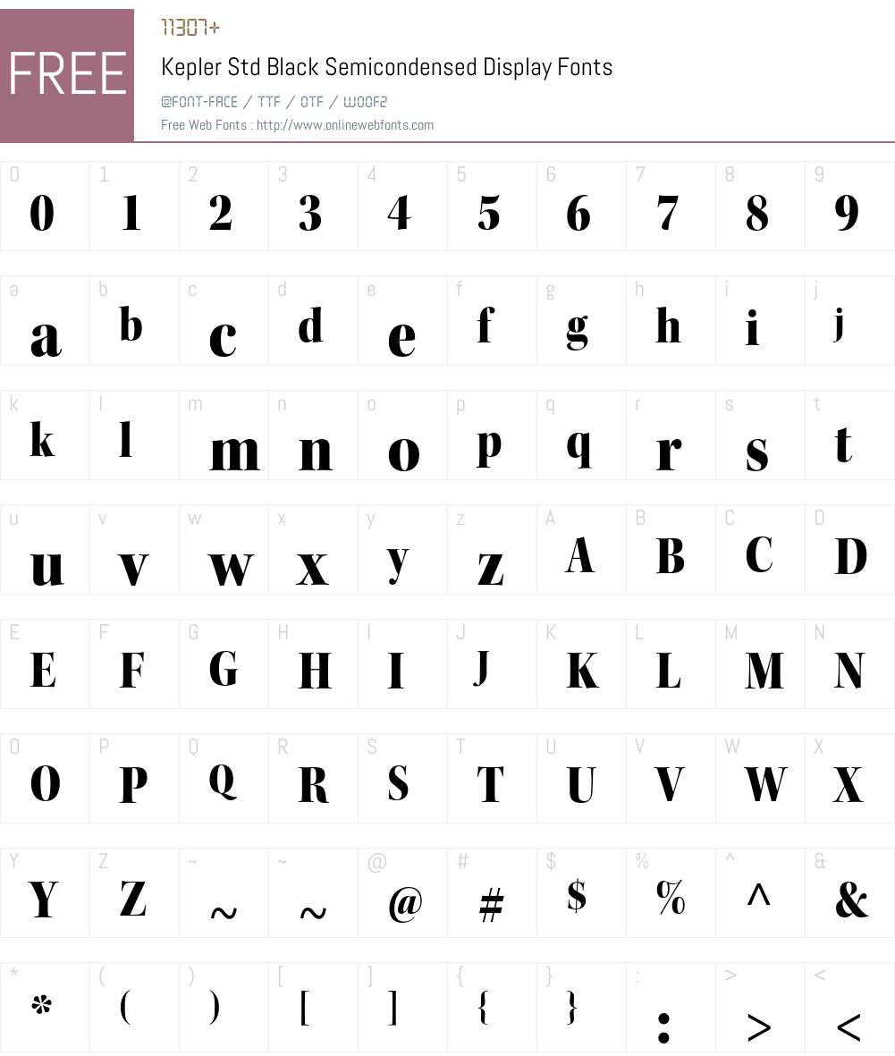 Kepler Std Font Screenshots