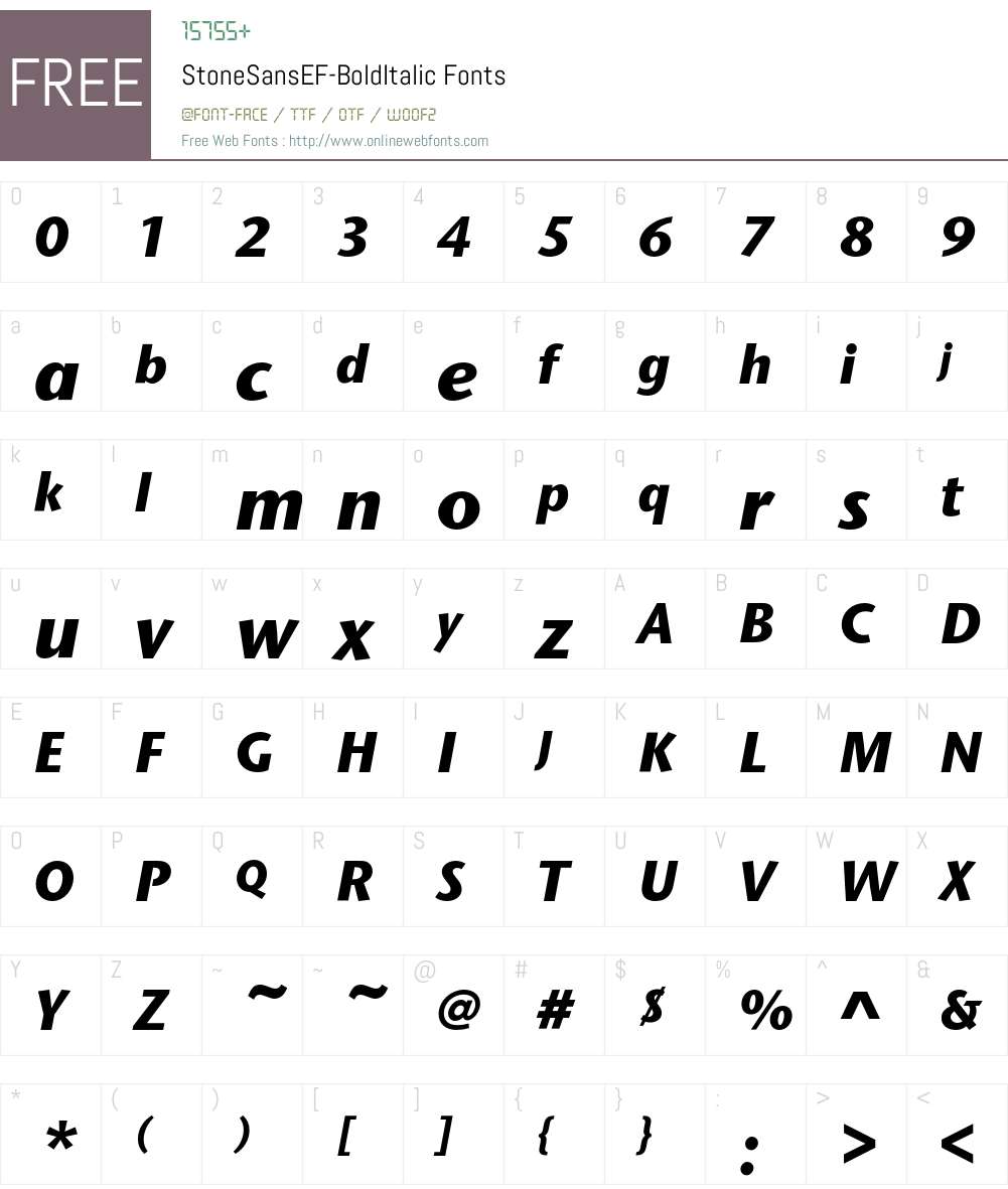 StoneSansEF Font Screenshots