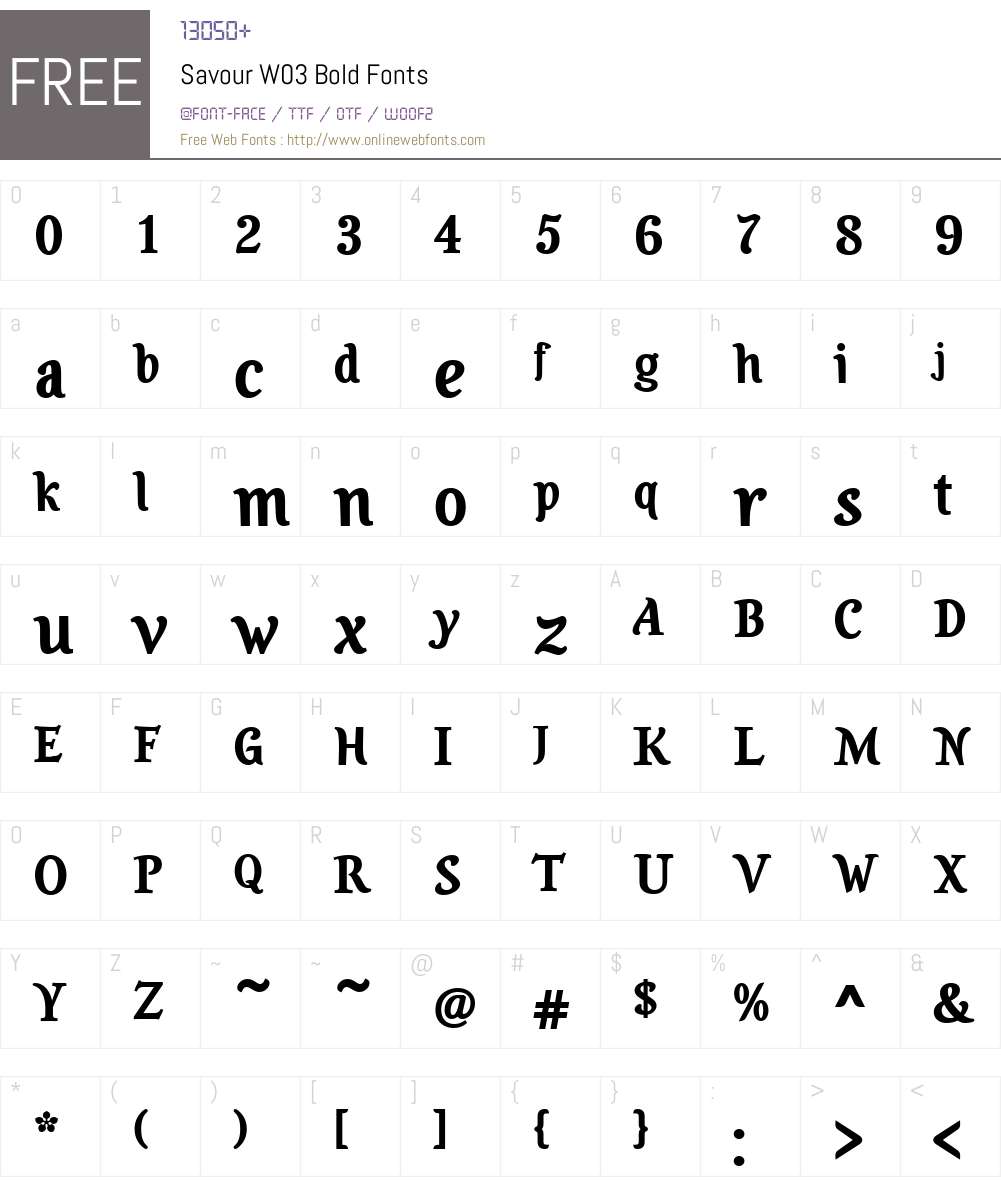 Savour Pro Font Screenshots