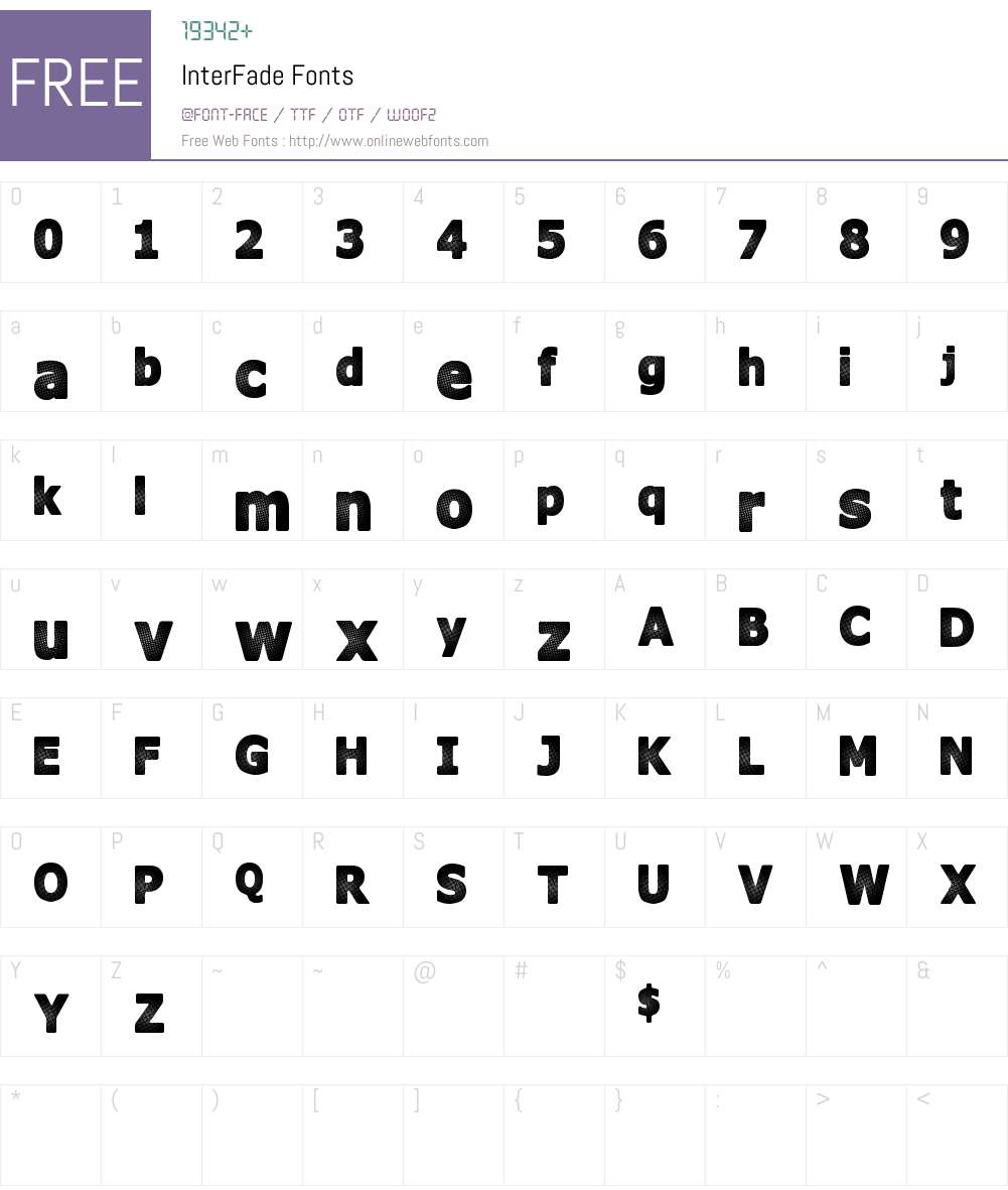 InterFade Font Screenshots
