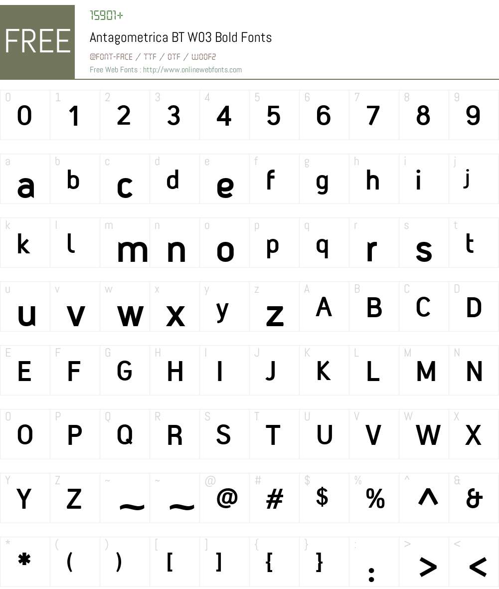 Antagometrica BT Font Screenshots