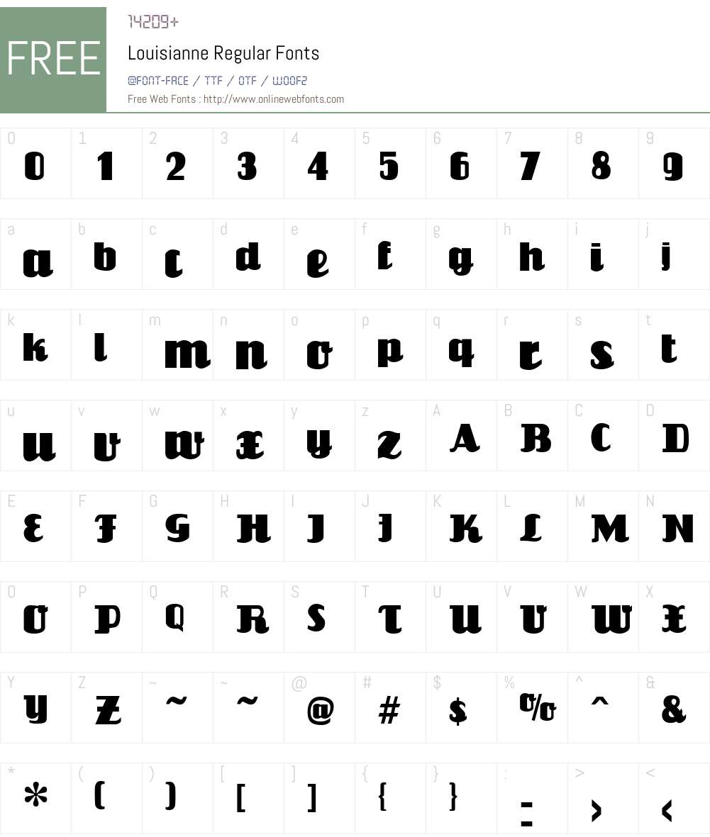 Louisianne Font Screenshots