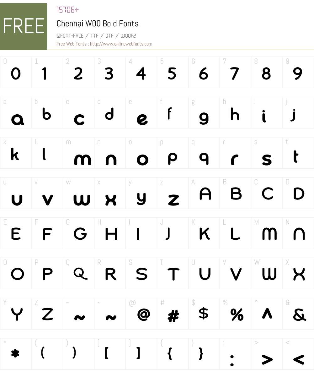 Chennai Bold Font Screenshots