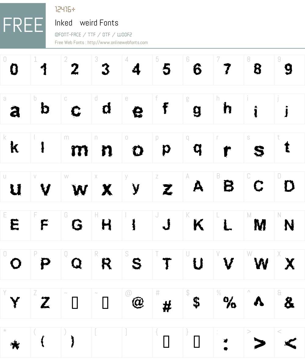 Inked Font Screenshots