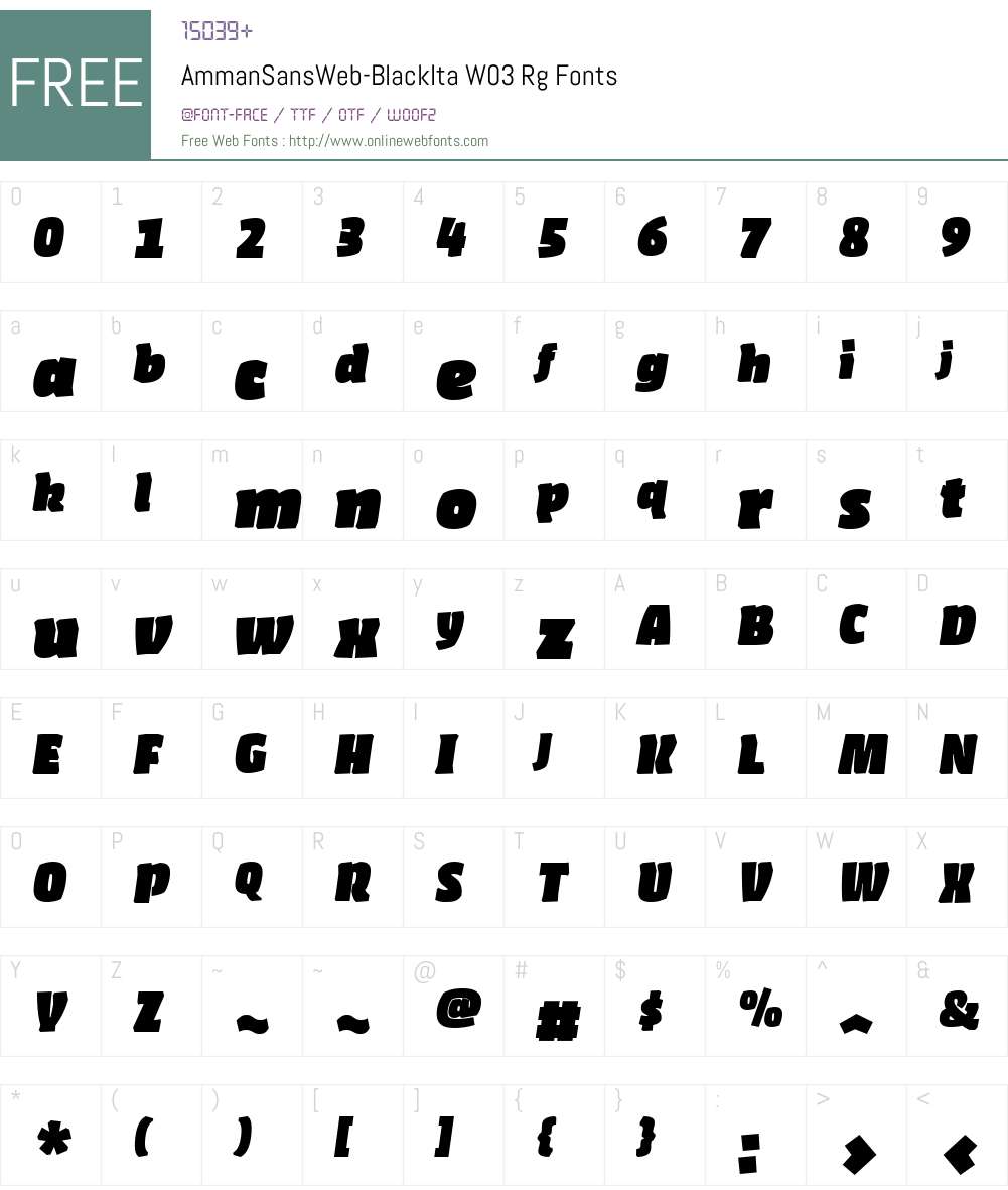 FF Amman Sans Font Screenshots
