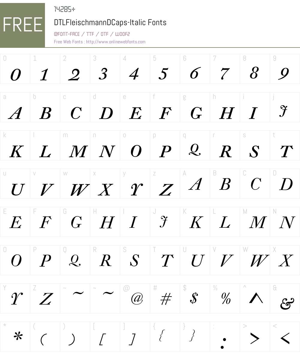 DTLFleischmannDCaps Font Screenshots