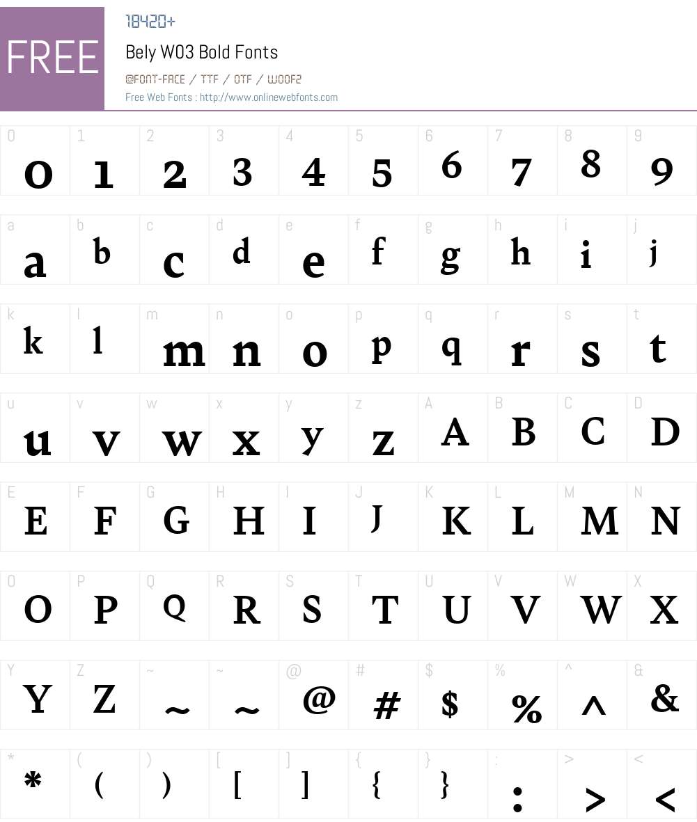 Bely Font Screenshots