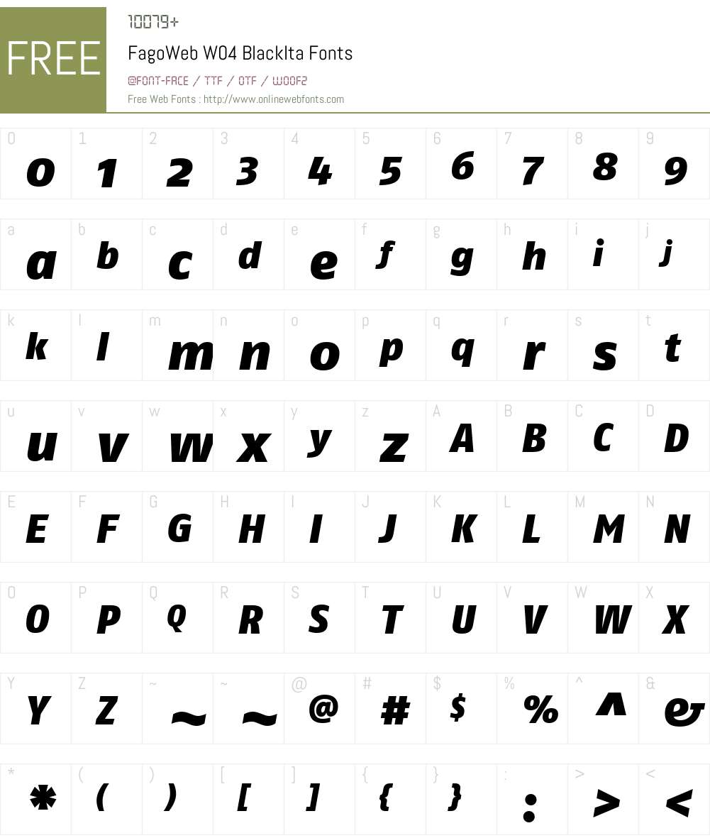 FF Fago Font Screenshots