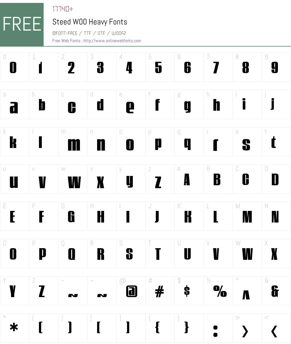 Steed Font Screenshots