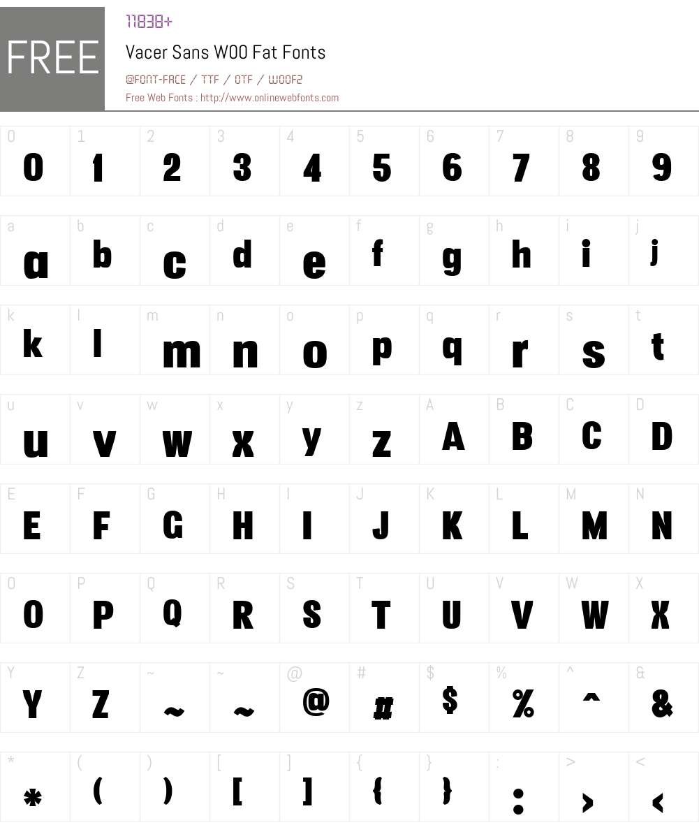 Vacer Sans Font Screenshots