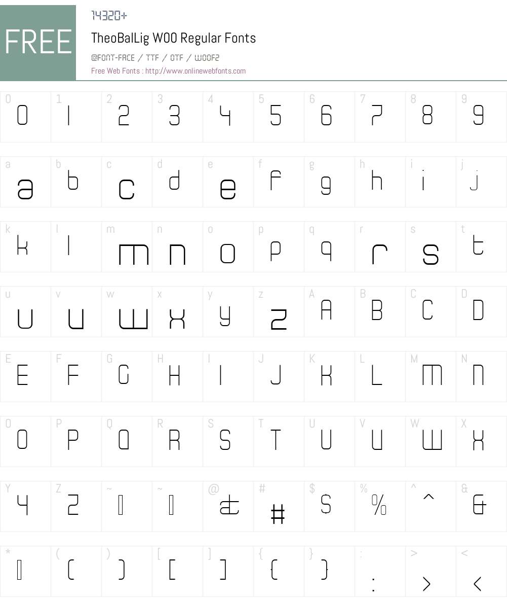 Theo Ballmer Font Screenshots