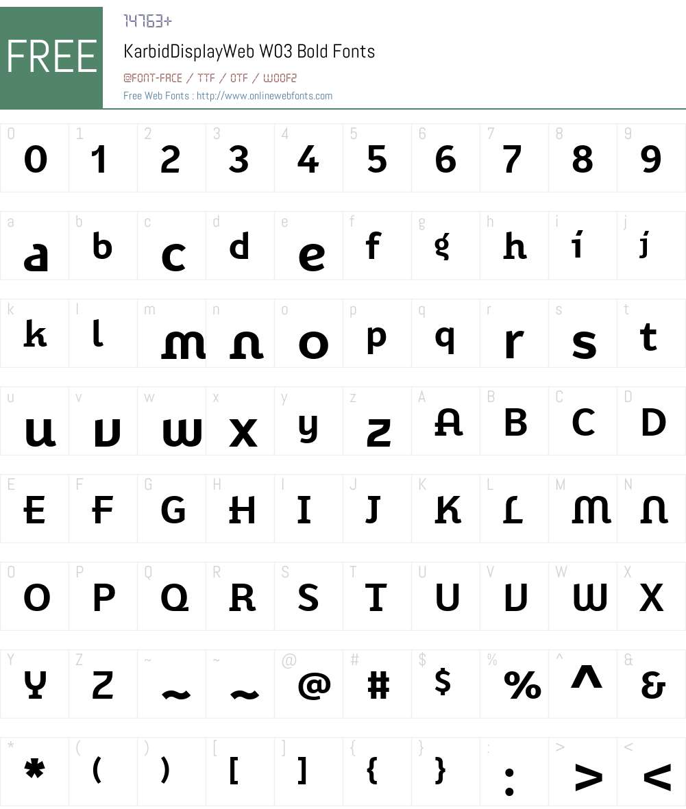 FF Karbid Display Font Screenshots