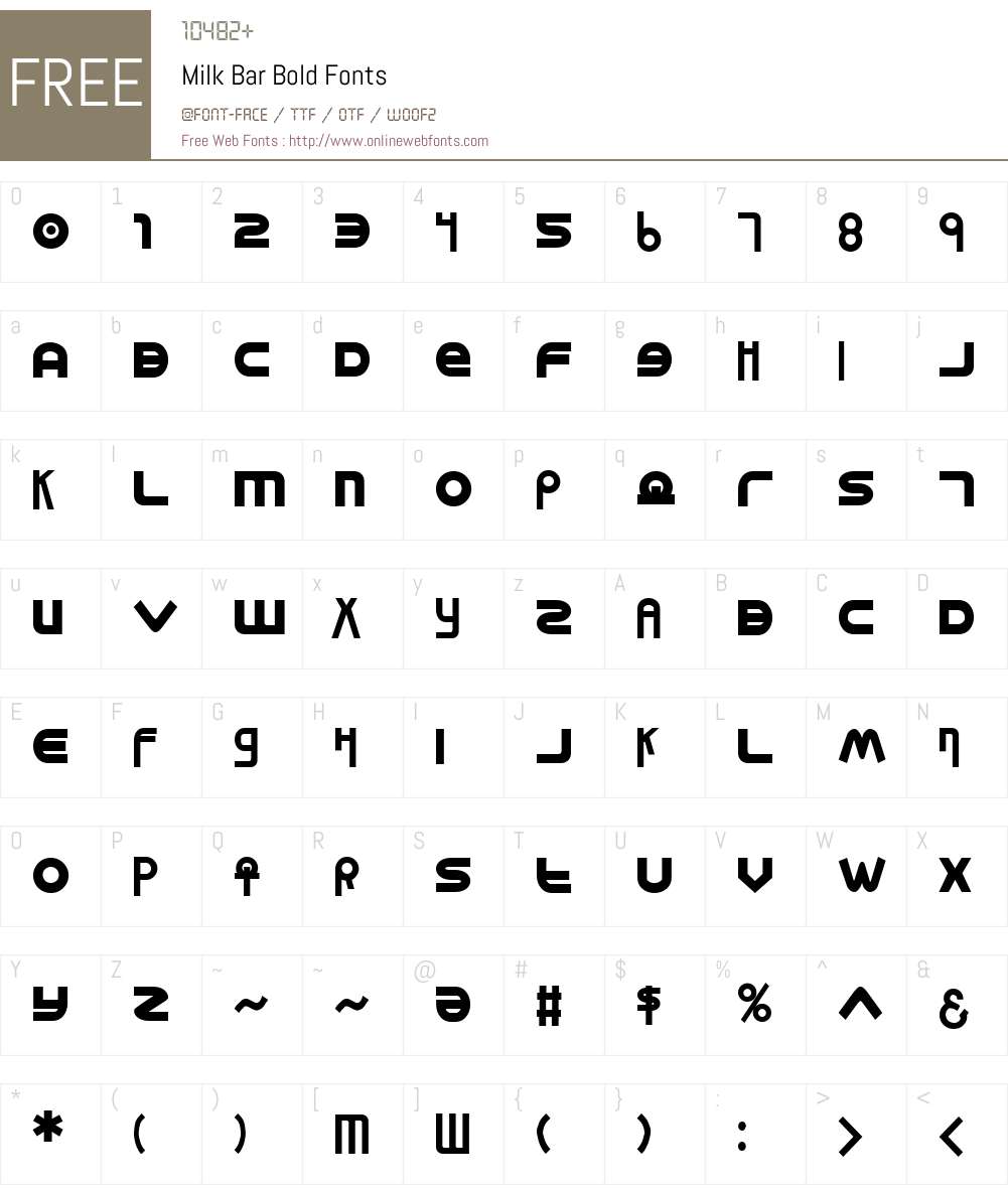 Milk Bar Bold Font Screenshots