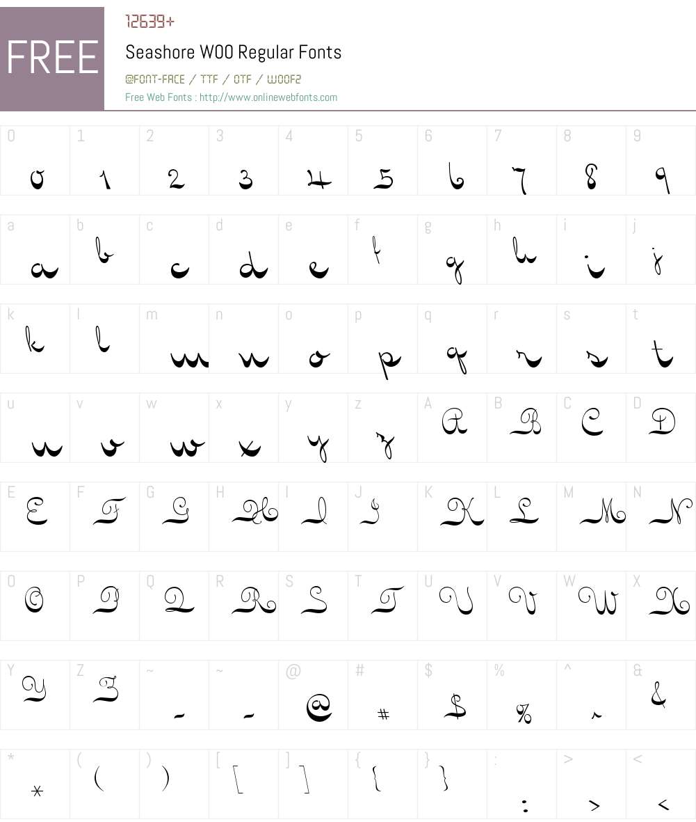 Seashore Pro Font Screenshots