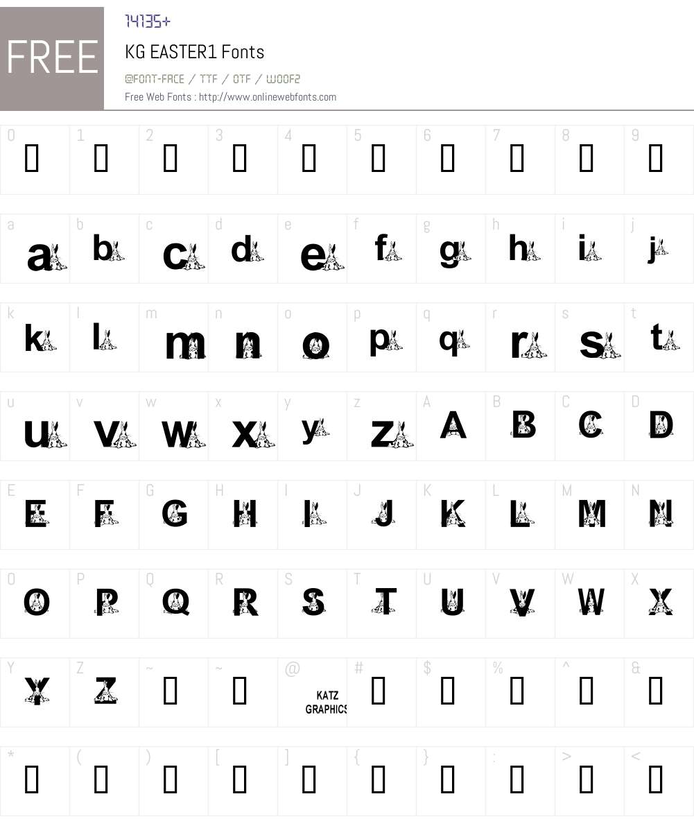 KG EASTER1 Font Screenshots