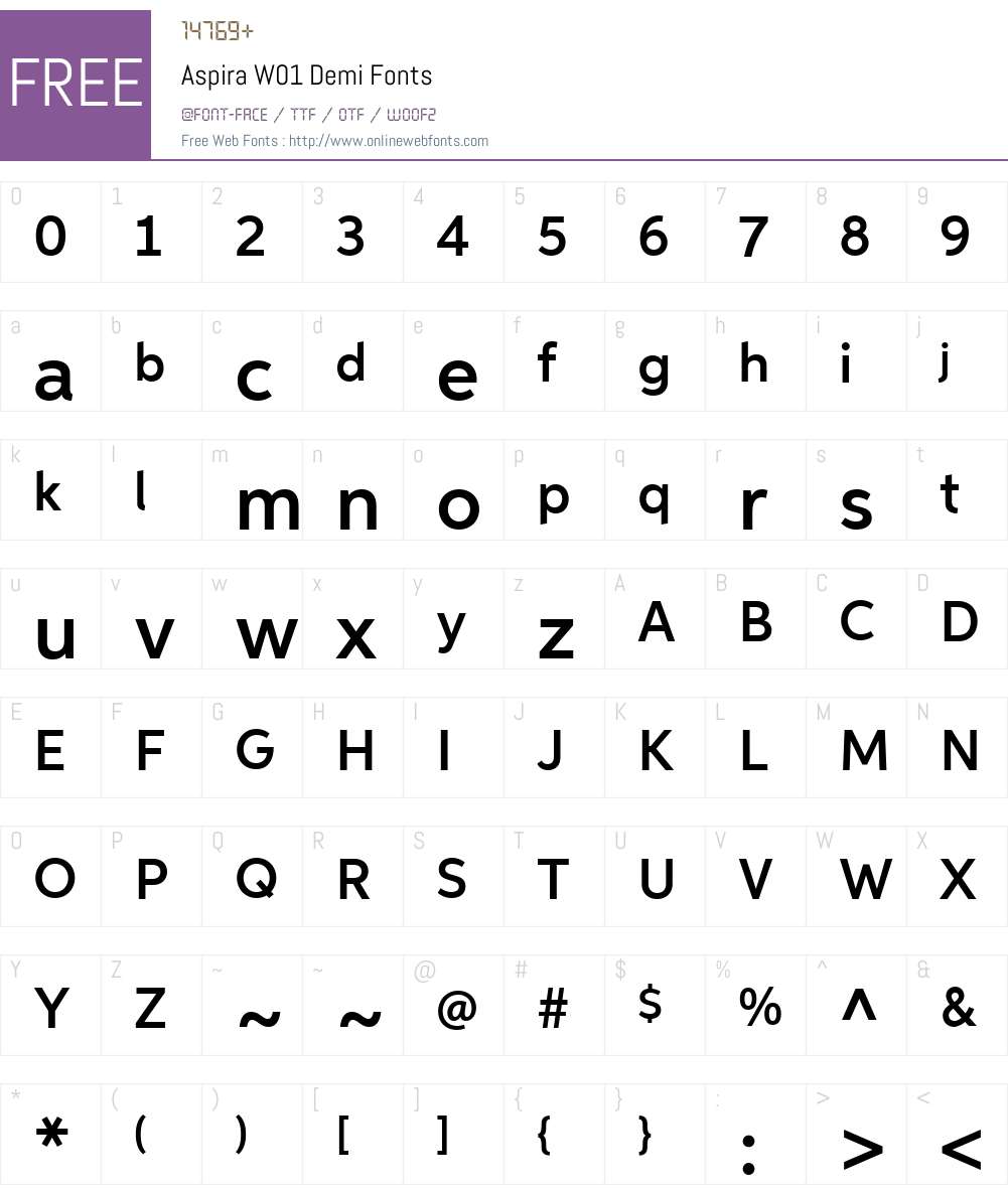AspiraW01-Demi Font Screenshots