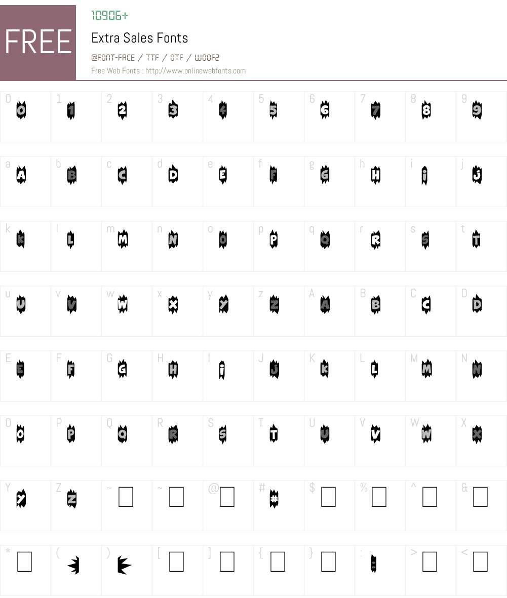 Extra Sales Font Screenshots