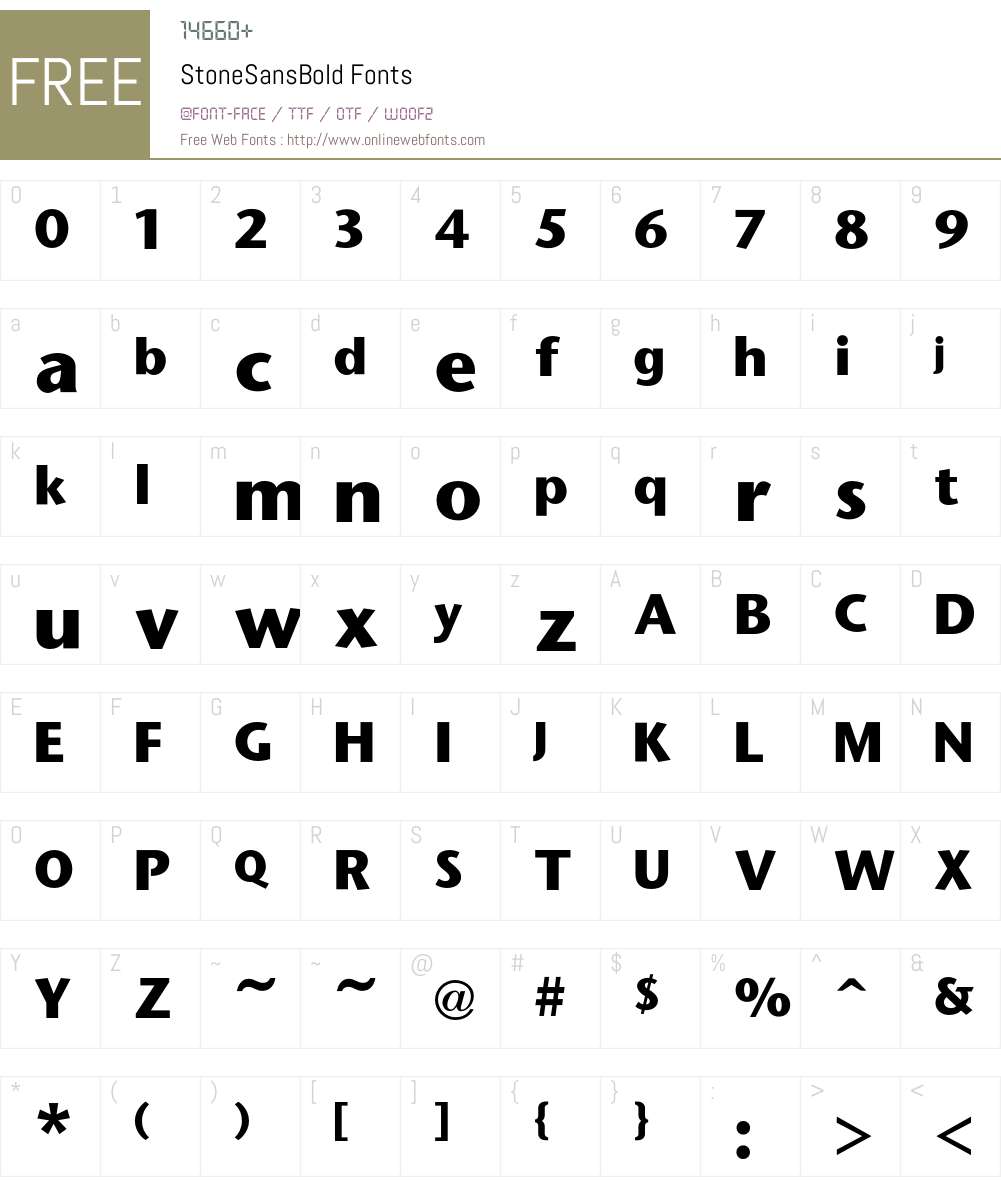 Stone Font Screenshots